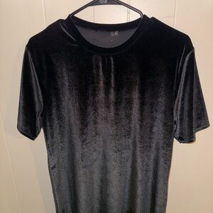 Men's Black Velvet Shirt